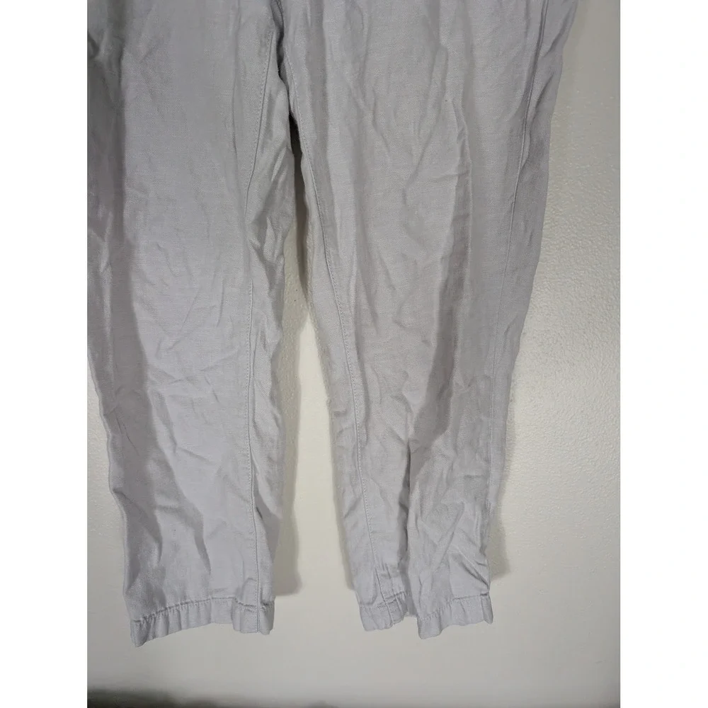 Banana Republic 34/32 Mason Athletic Tapered Pants Mens Gray Drawstring Linen